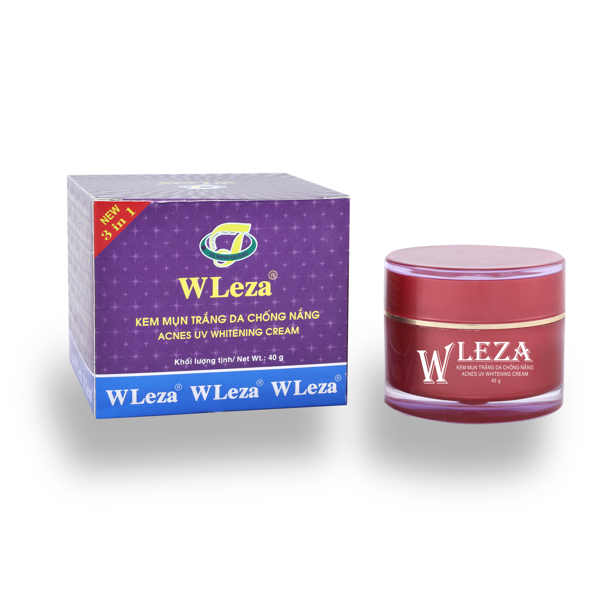 WLeza Kem Mụn Trắng Da Chống Nắng